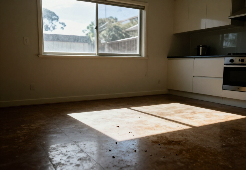 Rodent infestation in Annangrove garage before treatment